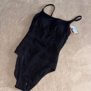 Shade & Shore Black One-Piece Swimsuit